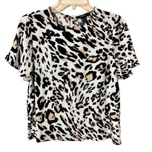 Forever 21 Animal/Leopard Print Blouse - Size Small